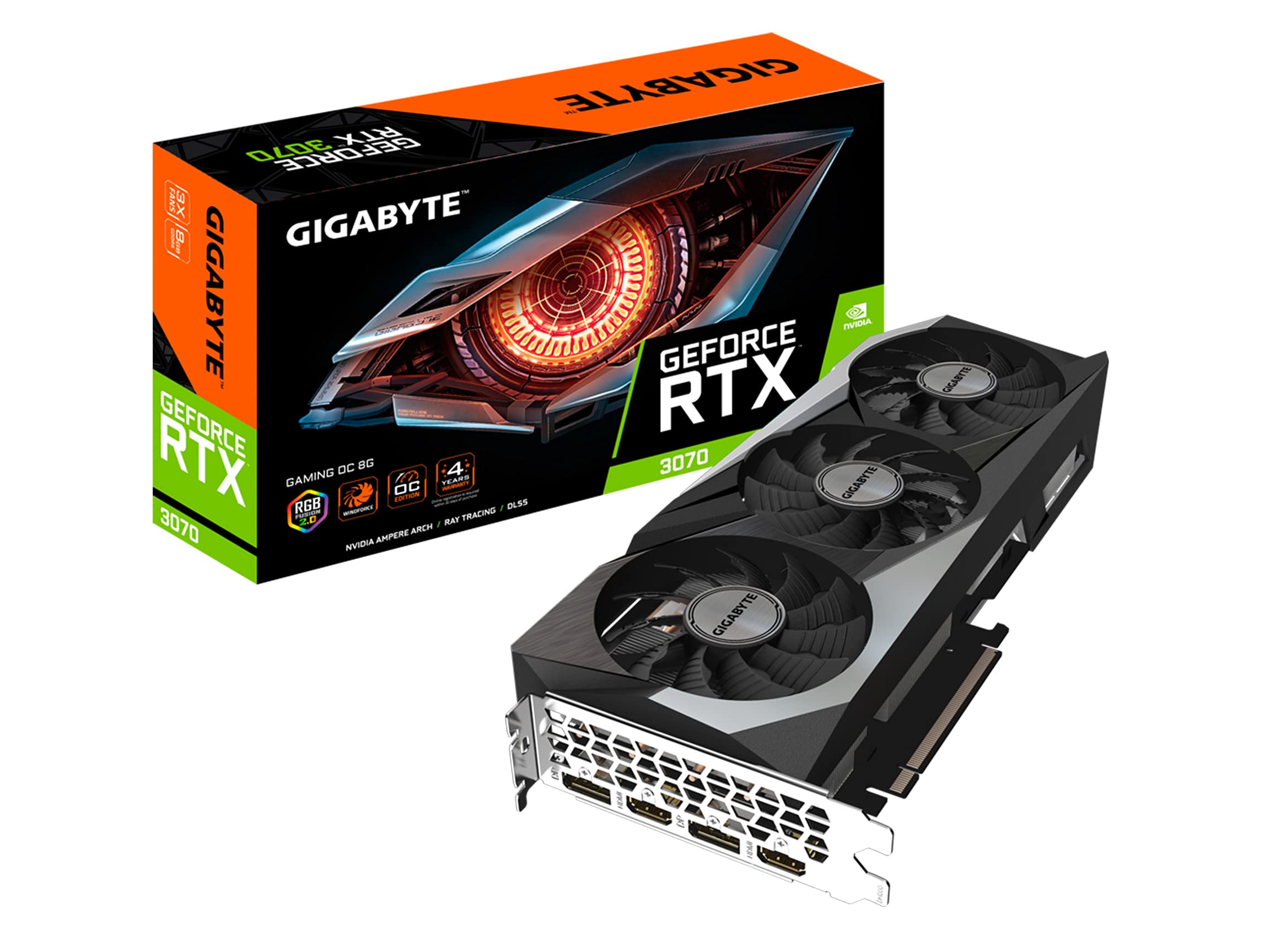 Tarjeta gráfica GIGABYTE GeForce RTX 3070 Gaming OC 8G (REV2.0), 3